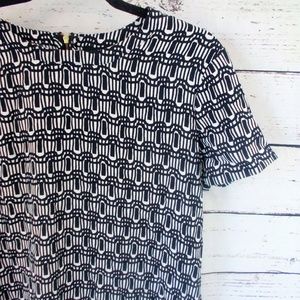 Adrienne Vittadini sheath dress black white sz 12